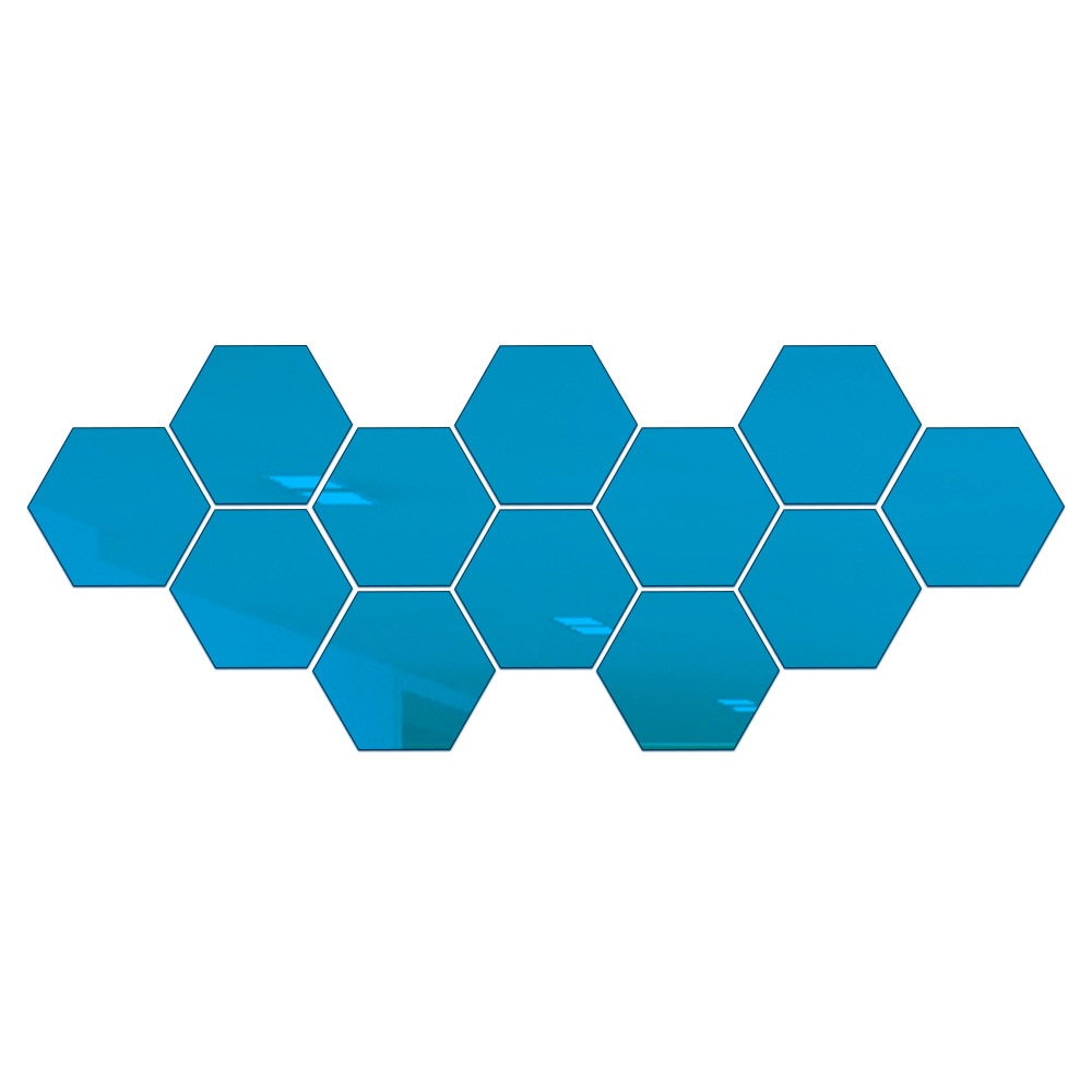 3D Hexagon Mirror Wall Stickers