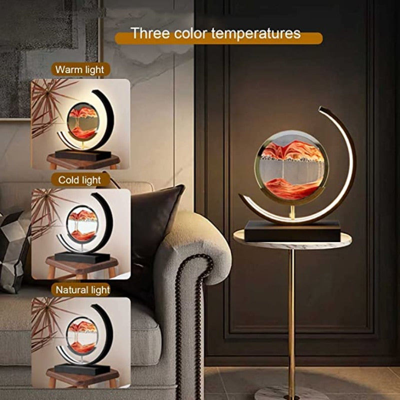 Time Cascade - Hourglass Lamp